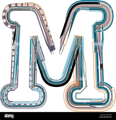 Font illustration LETTER M Stock Vector Image & Art - Alamy