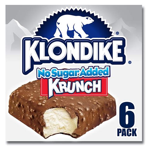 Amazon.com: Klondike, Ice Cream Bars, Krunch No Sugar Added, 6 Count ...