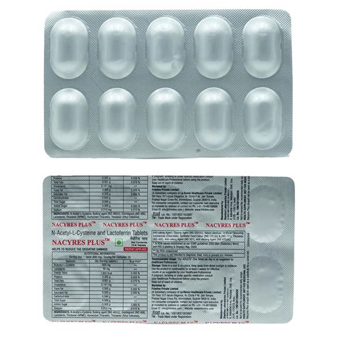 Nacyres Plus - Strip of 10 Tablet : Amazon.in: Health & Personal Care