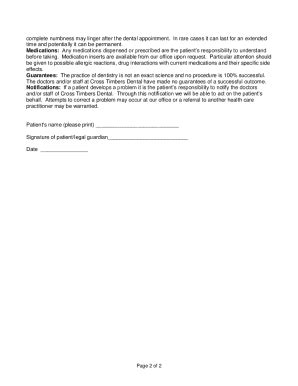(Scaling And Root Planing) Consent Form - Cross Timbers Dental - Fill ...