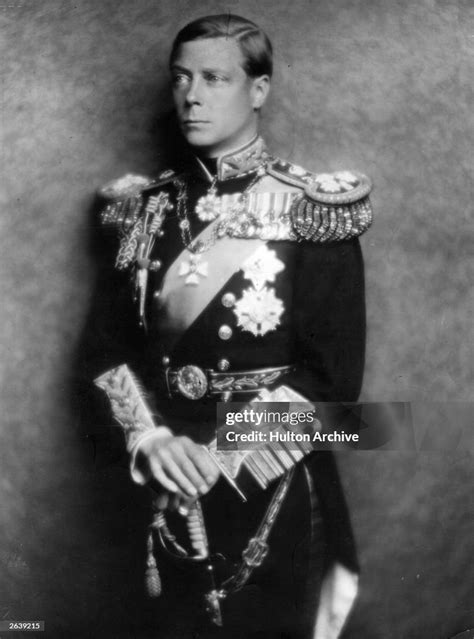 King Edward VIII in his naval uniform before his abdication from the ...