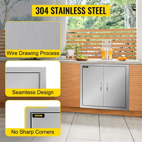 Vevor Double Walled Access Door Outdoor Kitchen Bbq Door 26" 304 ...