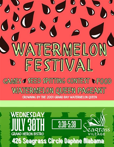 Seagrass Village of Daphne Watermelon Festival, 426 Seagrass Circle ...