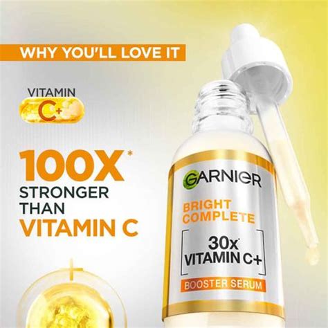 GARNIER Vitamin C + Face Serum for Skin Brightening with 2% Niacinamide ...
