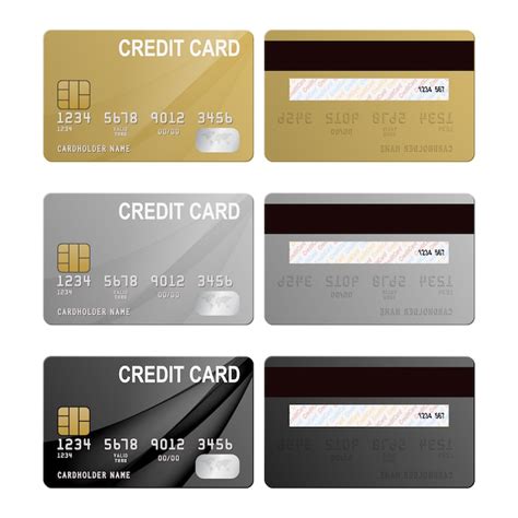 Realistic credit cards set | Premium Vector