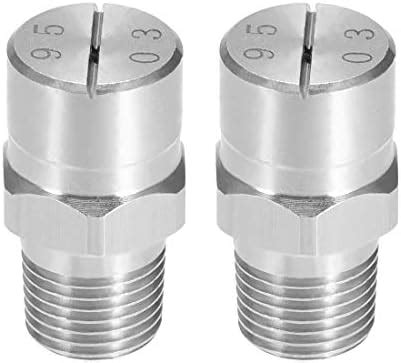 uxcell Flat Fan Spray Tip - 1/8BSPT Male Thread 304 Stainless Steel ...