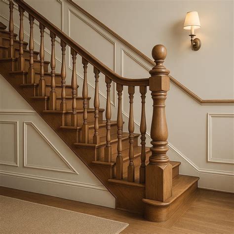 Handmade White Oak Newel Post: Octagonal Stair Parts, Custom Design ...
