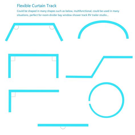 VRSS Flexible Bendable Curved Ceiling Curtain Track, 10 Meters(32.8 ft ...