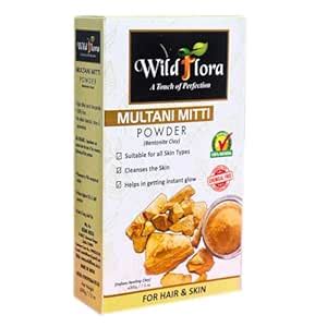 Wildflora Pure Multani Mitti Powder for Face Pack - Exfoliating ...