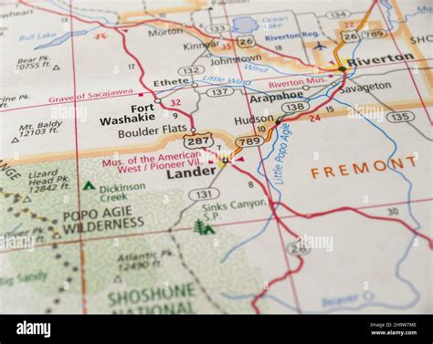 Fort washakie wyoming map hi-res stock photography and images - Alamy