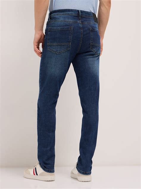 Men Mid BlueLight Fade Slim Fit Mid-Rise Jeans – FYVA