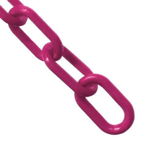 Mr. Chain 1 in (#4, 25Mm) X 25 Ft Magenta Plastic Barrier Chain at ...
