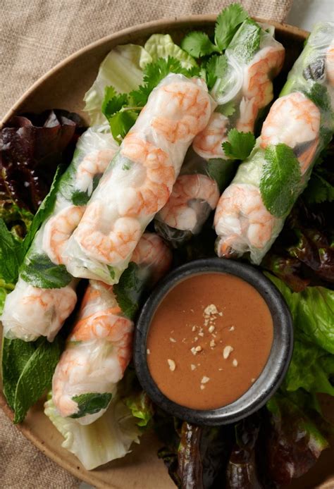 vietnamese spring rolls with peanut sauce - glebe kitchen