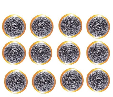 DeoDap Stainless Steel Kitchen Scrubber (12 pcs), Multicolor, Standard ...