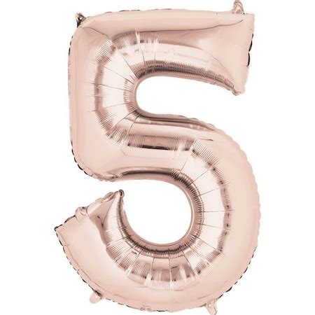 Anagram Anagram 87801 34 in. Rose Gold Number 5 Super Shape Foil ...
