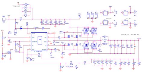 EVB_RT8130BGQW: 12V @ 7A, 2.5 ~ 21 Vin