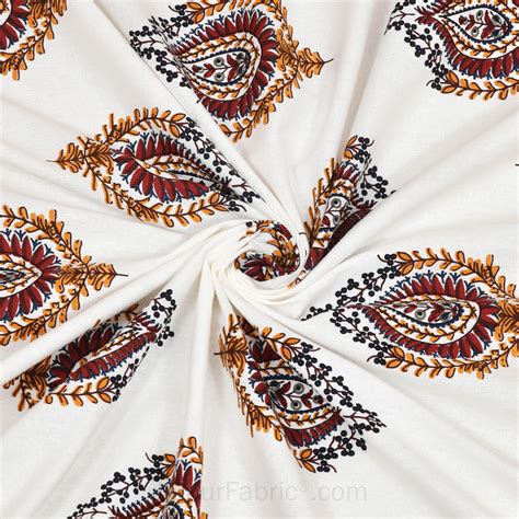 JaipurFabric® booti block print greenish king size 10 feet wide premiu