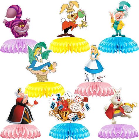 Buy 8 Pcs Alice In Wonderland Honeycomb Centerpieces, Alice In ...
