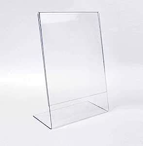 SIGNOOGLE 1 Compartments Acrylic Portrait Counter Poster Table Top Menu ...