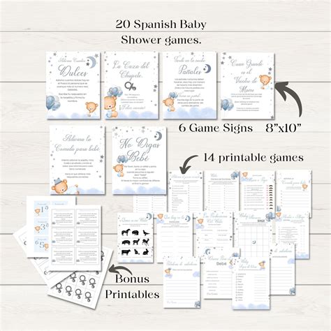 Free Baby Shower Games Printouts In Spanish