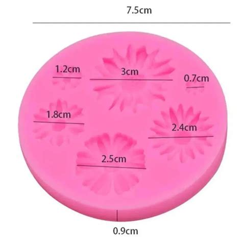 Silicone Fondant Gum Paste Flower Mold for Cake Decorating