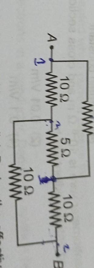 calculate resistance across AB of the network shown in figure - Brainly.in
