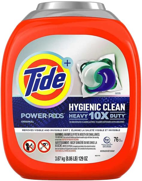 Amazon.com: Tide Pods 76 pacs, Heavy Duty 10 X Power Pods, Hygienic ...