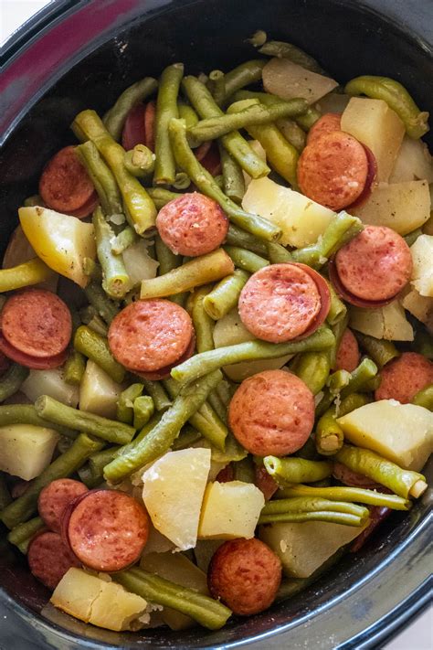 Crockpot Kielbasa and Green Beans – Slow Cooker Recipes