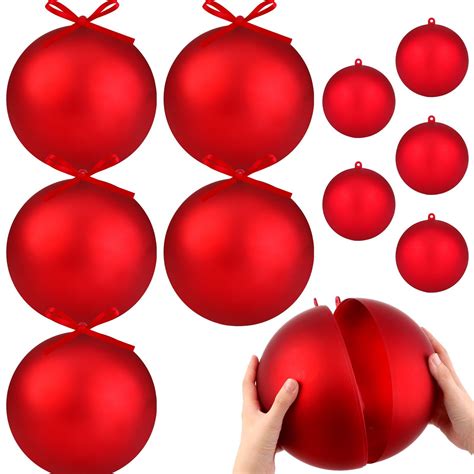 Karenhi 10 Pcs Extra Large Shiny Christmas Ball Ornaments Oversized ...