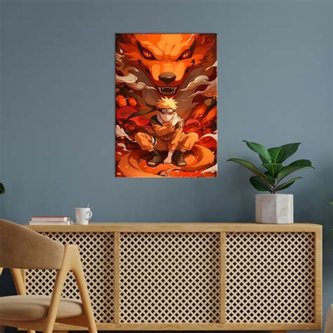 High-Quality Metal Posters - Kurama Nine Tails | Vibrant Colors & Sharp ...