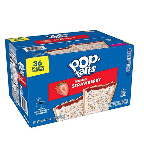 Amazon.com: Pop Tart Kellogg's Pop-Tarts, Frosted Strawberry (36 ct ...