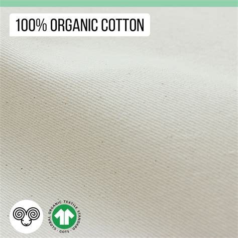100% Organic Cotton Fabric / GOTS Certified / 63 160 Cm Wide / by the ...