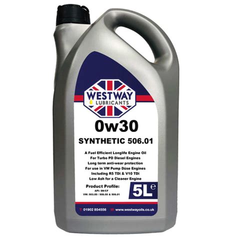 0w30 Fully Synthetic VW 506.01 Low SAPS Engine Oil – Westway Oils