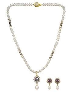 Hyderabad Jewels Natural Fresh Water Single String Pearls Set for Women ...