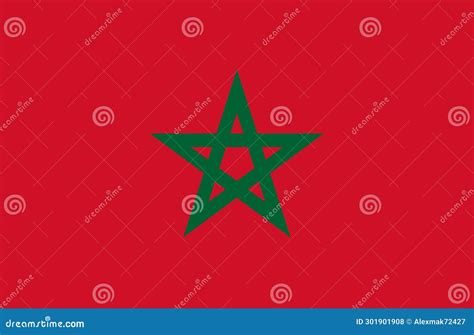 Flag of Morocco. Morocco Flag. Moroccan Red Flag Stock Illustration - Illustration of element ...