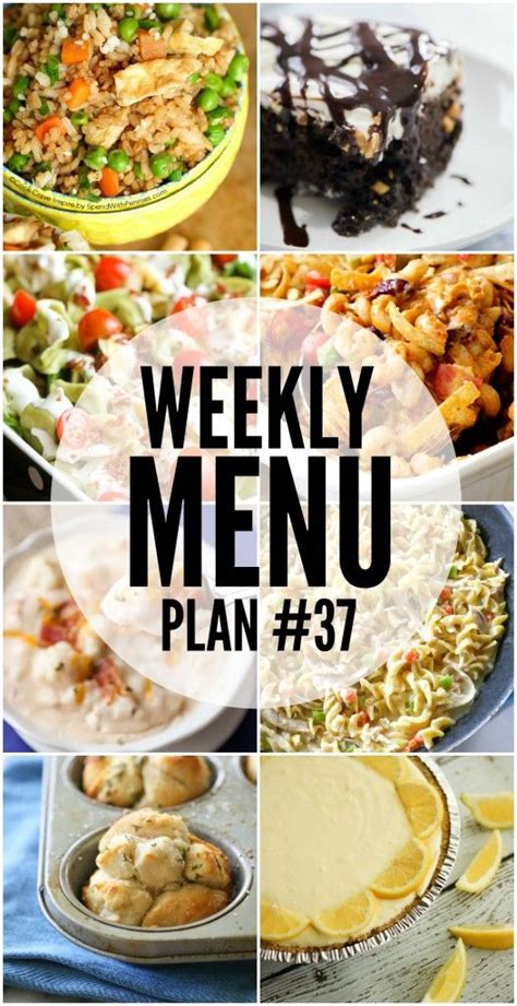 Weekly Menu Plan 的图像结果