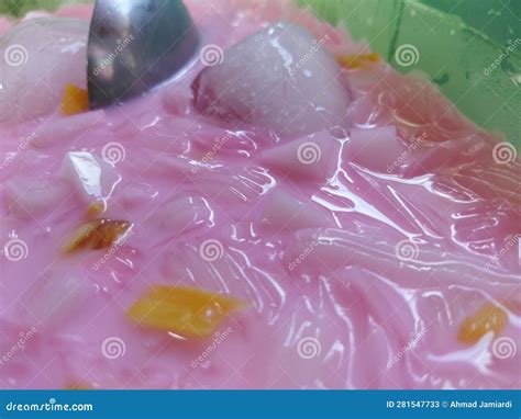 Syrup with a Mixture of Milk, Coconut and Jelly. Stock Image - Image of ...