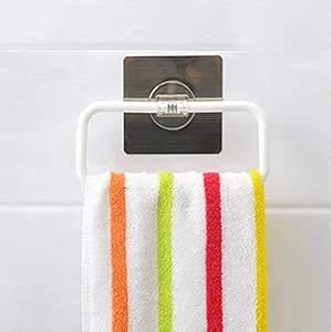 HOKIPO Magic Sticker Series Self-Adhesive Plastic Towel Holder Hanger ...