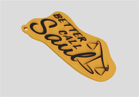 Free STL file Better Call Saul Logo Keychain・3D print model to download ...