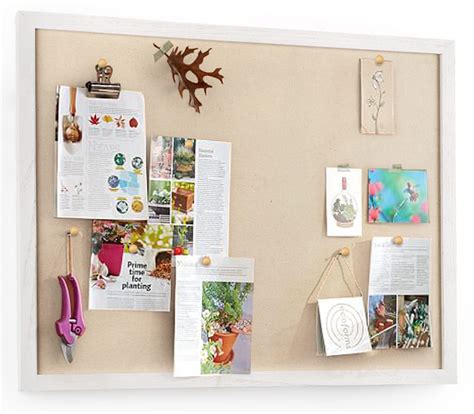 Miratino Large Bulletin Board 23x18 inch with Linen Wood Boards White-1 ...