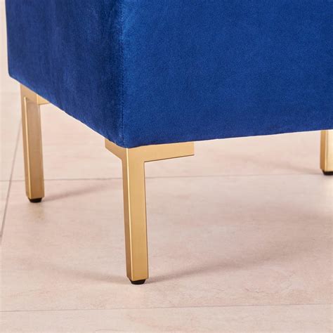 Buy Velvetica Fabric Ottoman - Blue from Home Centre at just INR 2495.0