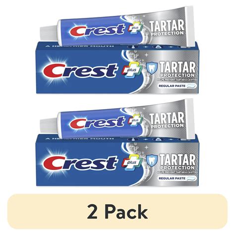 (2 pack) Crest Plus Tartar Protection Toothpaste, Regular Paste, 5.7 oz ...