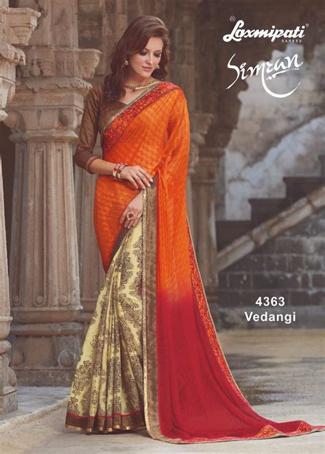 Laxmipati Simran 4363 Multicolor Chiffon Saree – SANSKAR