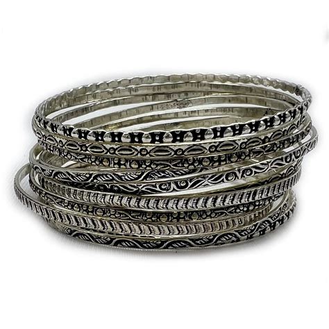 Buy Contemporary German Oxidized Bangles for Women, An Antique Black ...