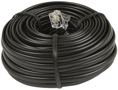 Red Champion Telephone Line Cord, Modular Jack Rj11 Cable 6P4C Male To ...