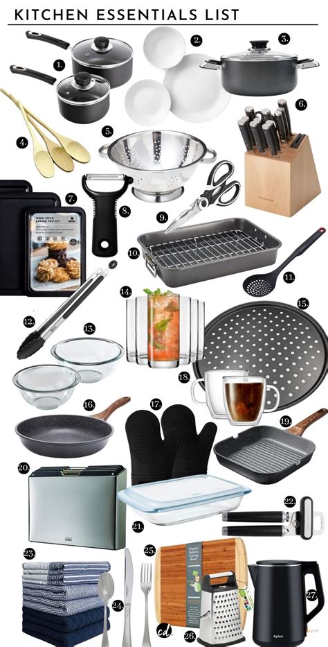 Kitchen Essentials List Items You Actually Need