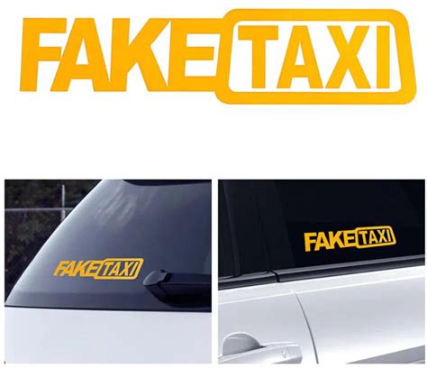 Funny FAKE TAXI Car Auto Sticker FakeTaxi Decal Emblem Self Adhesive ...