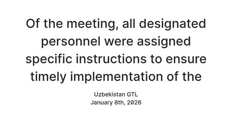 Оf the meeting, all designated personnel were assigned specific ...