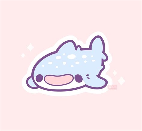 Whale Shark Sticker Stickers Cute Decal Cut - Etsy | Cute doodles ...