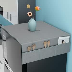 Kuber Industries Jute Fridge Cover Top Single door with 6 Utility Side ...